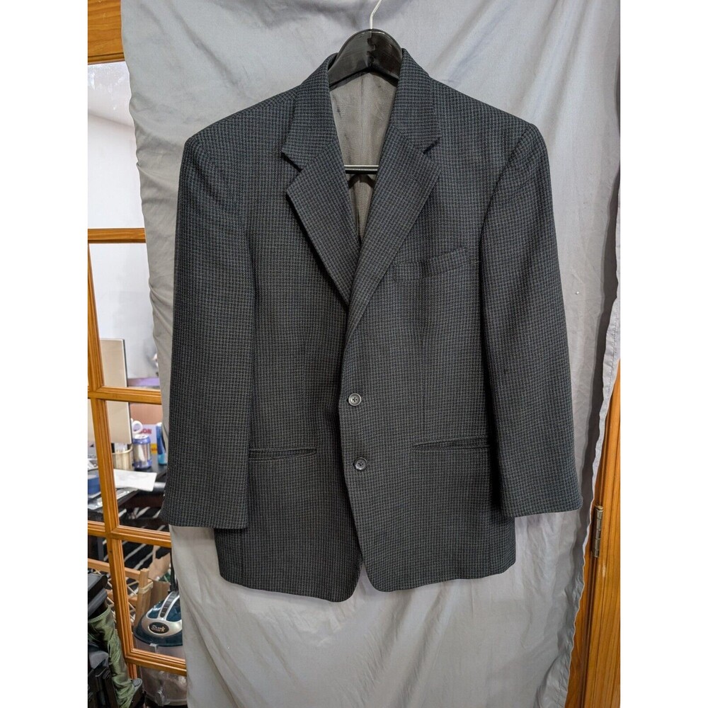 Oscar De La Renta Blazer Size 40 S Reg Dark Gray Wool Men’s Sports Coat 3 Button